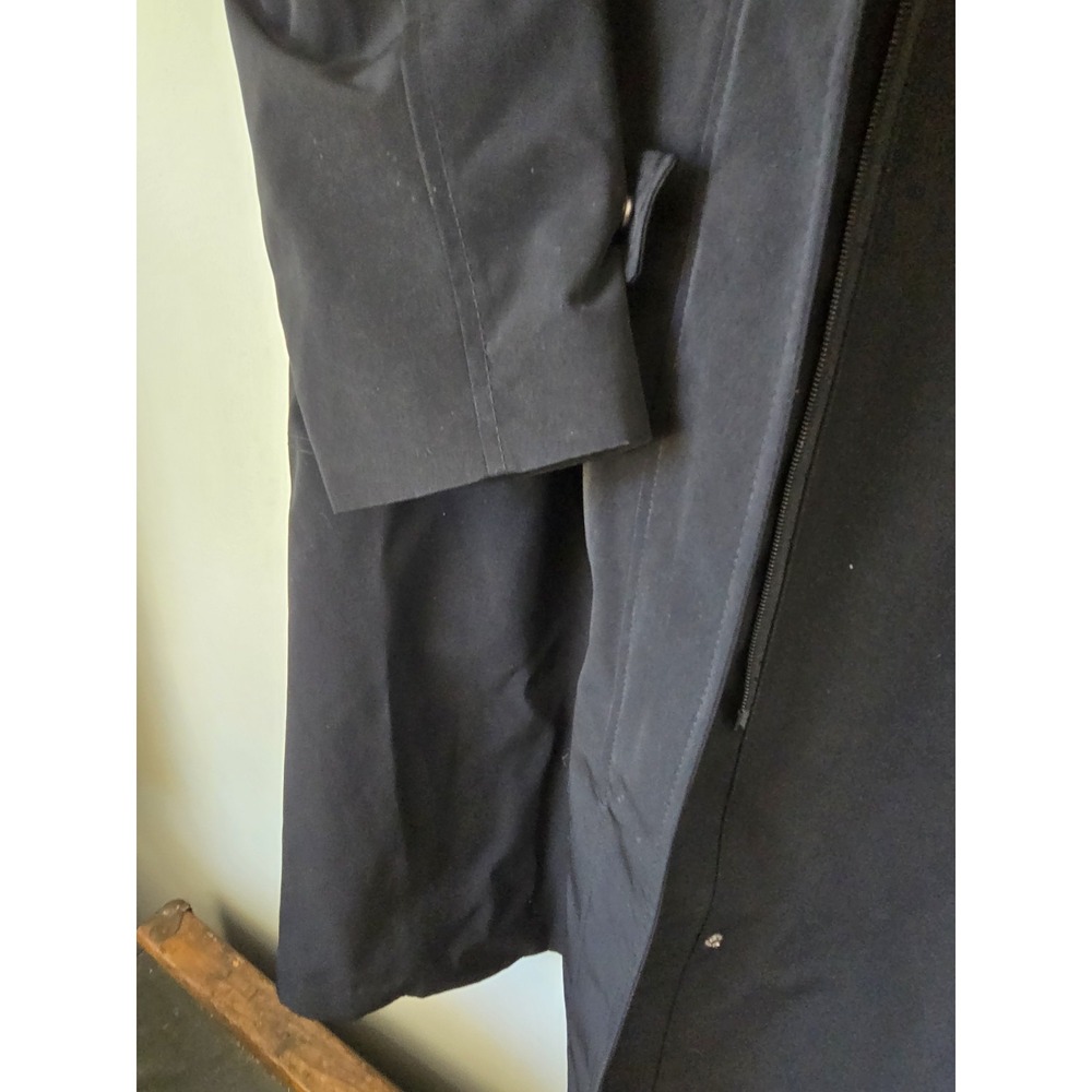Fleet Street Ltd Black Rain Resistant Trench Coat Jacket Polyester Women's Med - Picture 10 of 16